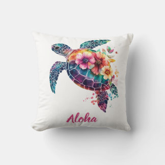 Almohada de Tortuga Marina Aloha – Decoración Trop
