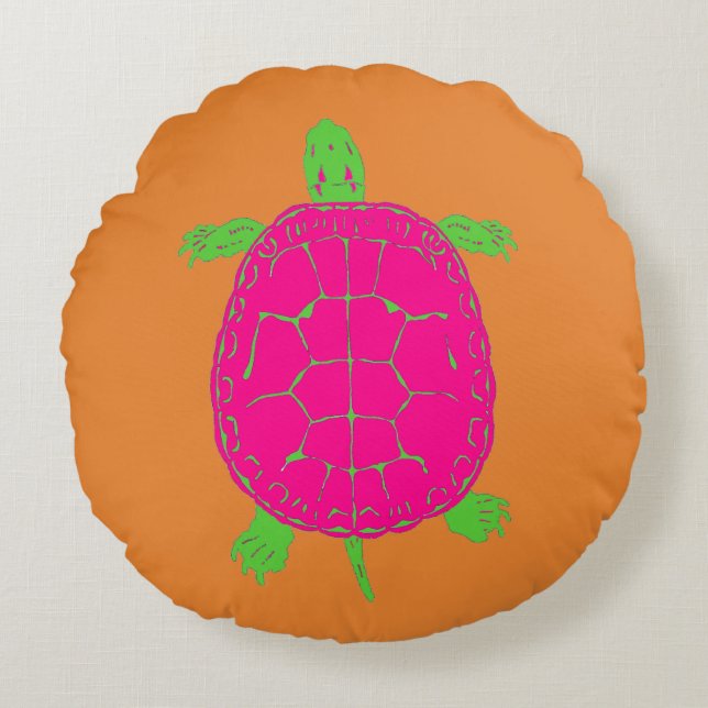 Almohada de Tortuga Preppy (Anverso)