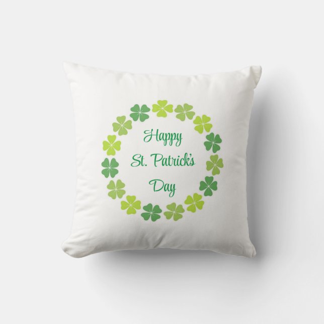 Almohada de trébol de San Patricio (Anverso)