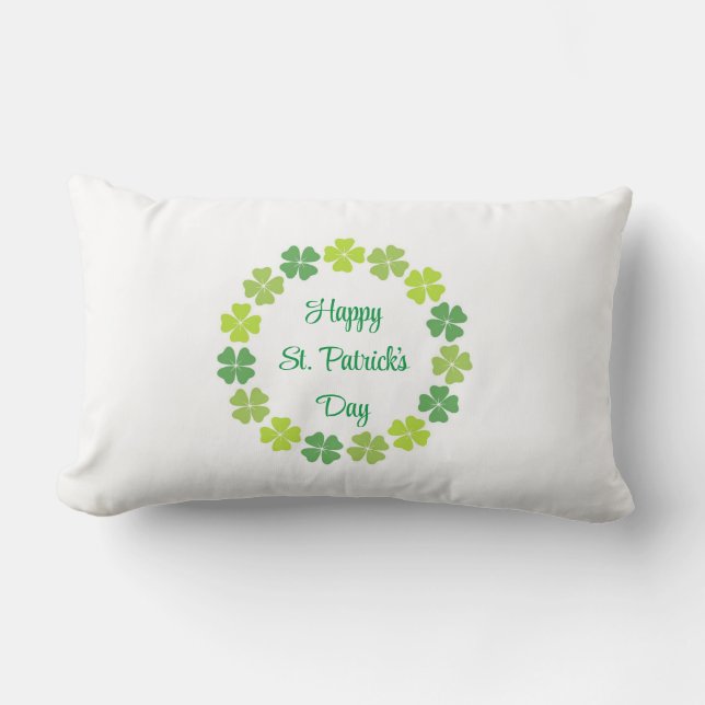 Almohada de trébol de San Patricio (Anverso)