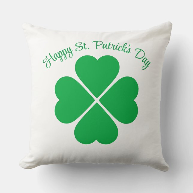 Almohada de trébol de San Patricio (Anverso)