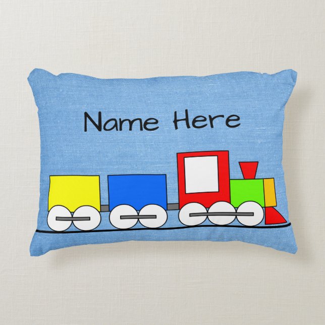 Almohada de tren de vapor de juguete para niños co (Anverso)