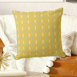 Almohada de triángulos amarillos