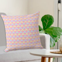 Almohada de Triángulos Rosas
