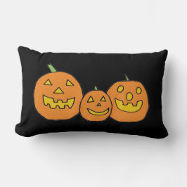 almohada de trío Jack-o'-Lantern