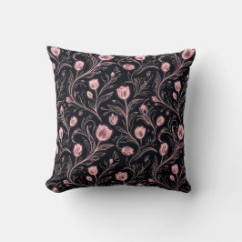 Almohada de tulipán sonrojado cyberpunk neón