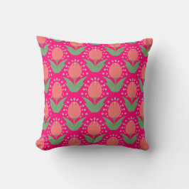 Almohada de tulipanes alegres