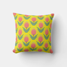 Almohada de tulipanes alegres