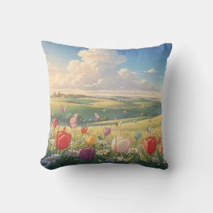Almohada de Tulipanes de Prado de Primavera