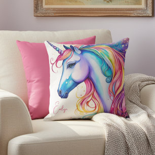 Almohada de Unicornio con Nombre Personalizado