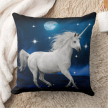 Almohada de unicornio de diseño Blue Moonlight