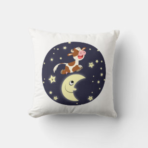 Almohada de vaca de dibujos animados lindos saltan