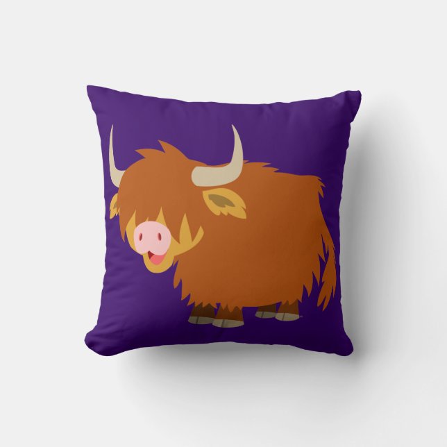 Almohada de vaca de montaña de Personalizado lindo (Anverso)