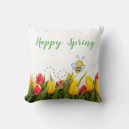 Almohada de vacaciones de flor de tulipán de prima