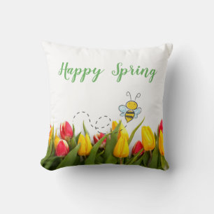 Almohada de vacaciones de flor de tulipán de prima