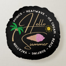 almohada de verano de saludo