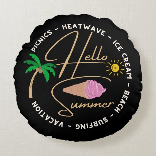 almohada de verano de saludo (Anverso)