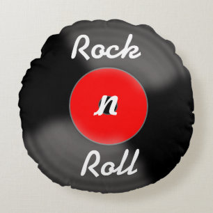 Almohada de vinilo Retro Red Rock N Roll