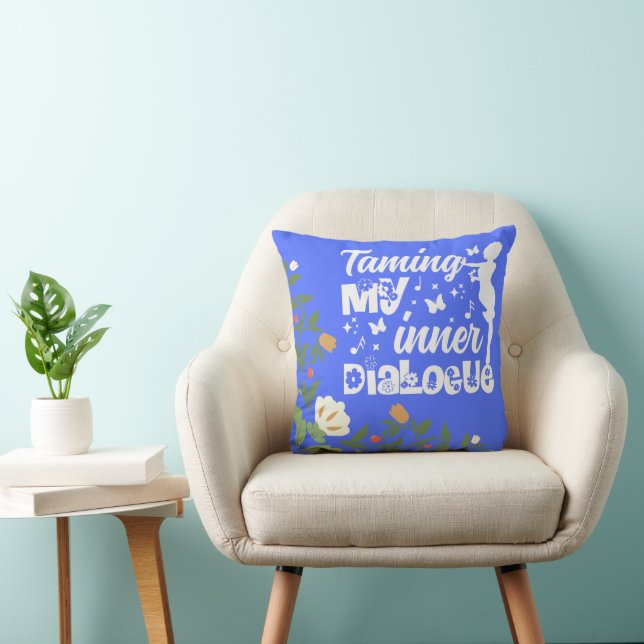 Almohada De Voz Interior Floral Domando El Diálogo (Silla)
