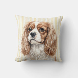Almohada de Watercolor Cavalier King Charles Spani