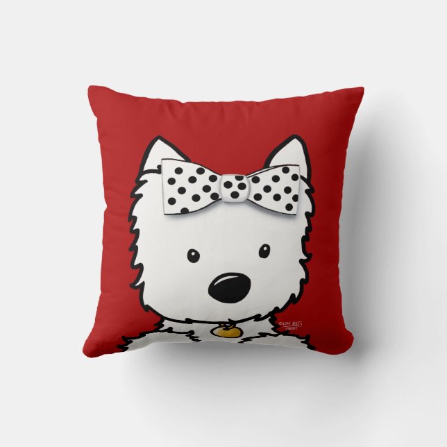 Almohada de Westie Girl (Reverso)