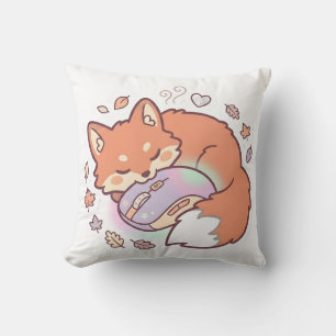 Almohada de zorro jugador dormido lindo