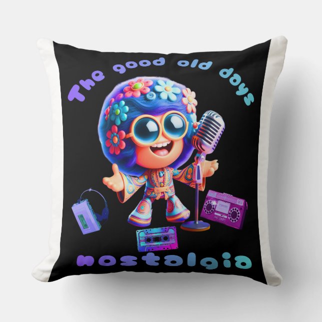 Almohada decorativa 20x20 Groove Nostalgia de los  (Anverso)
