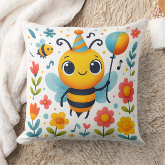 Almohada Decorativa Abeja Fiesta Alegre