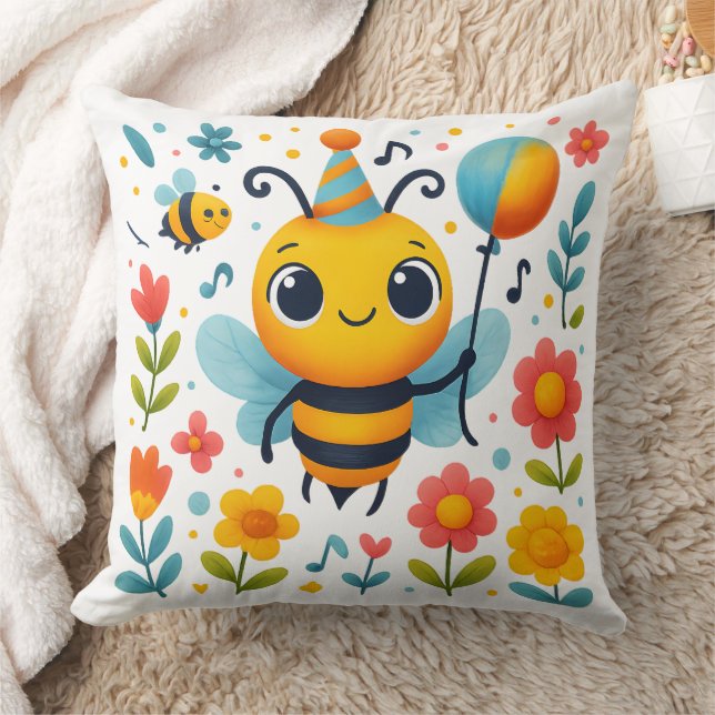 Almohada Decorativa Abeja Fiesta Alegre (Manta)