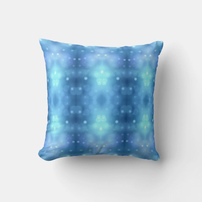 Almohada decorativa abstracta azul soñador con bok (Anverso)
