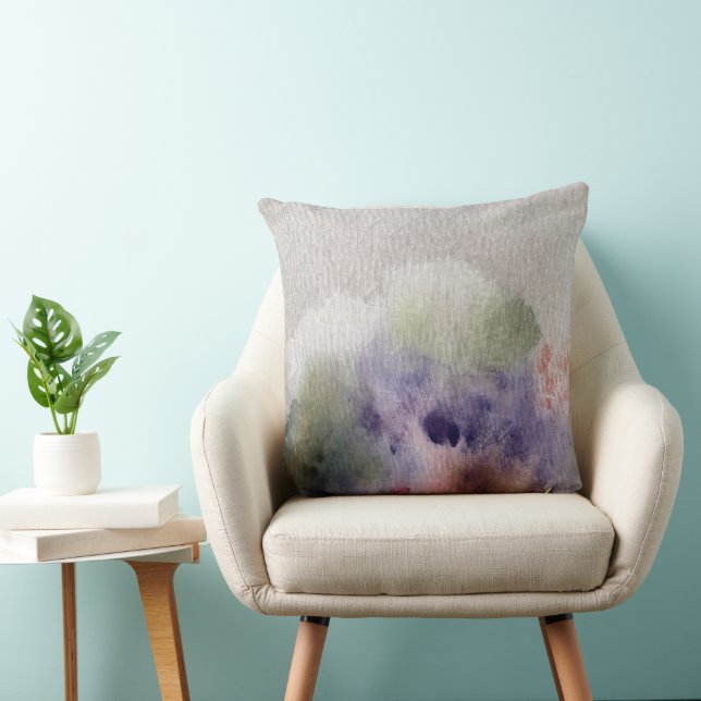 Almohada decorativa abstracta de acuarela (Silla)
