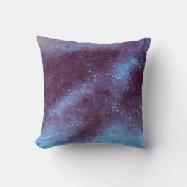 Almohada decorativa abstracta de galaxia púrpura