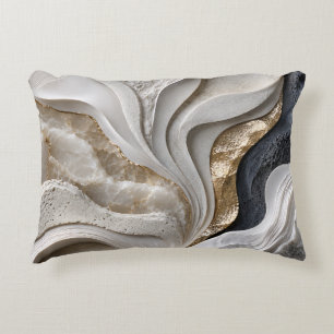 Almohada Decorativa Abstracta de Mármol Dorado Bla