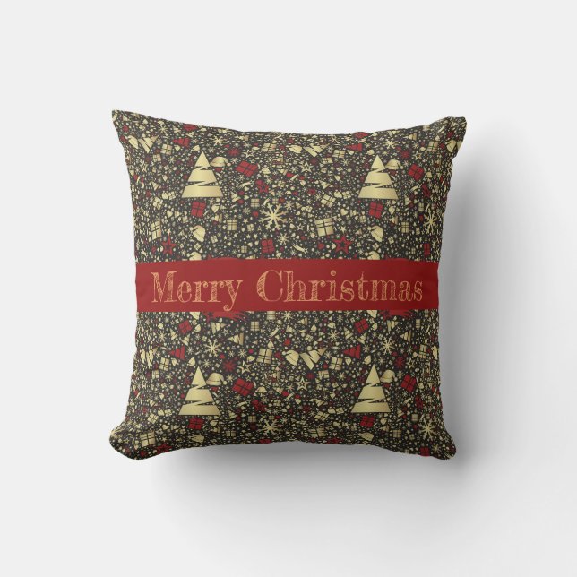 Almohada decorativa abstracta de Navidad (Anverso)