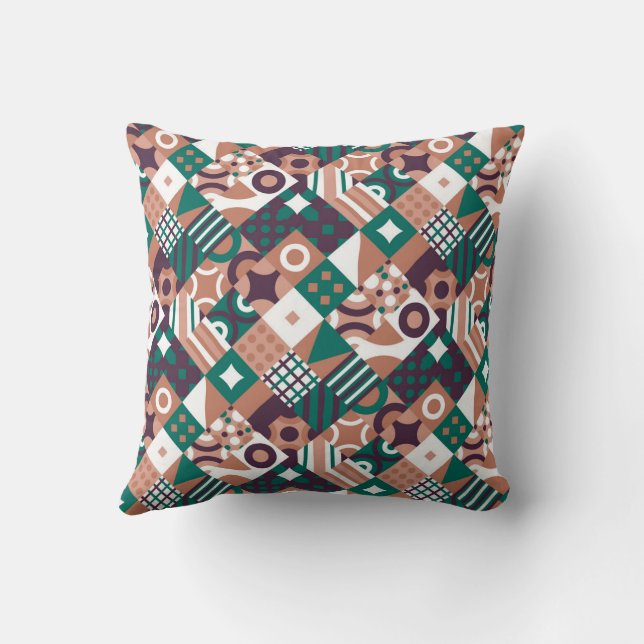 Almohada decorativa abstracta mosaico (Reverso )