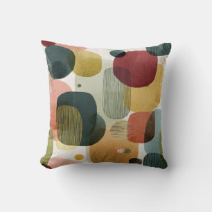 Almohada decorativa abstracta orgánica de estilo m