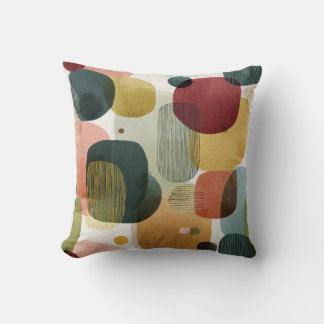 Almohada decorativa abstracta orgánica de estilo m