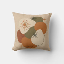 Almohada decorativa abstracta retro de mediados de