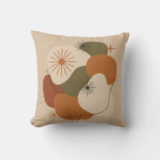 Almohada decorativa abstracta retro de mediados de
