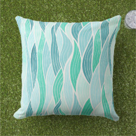 Almohada decorativa abstracta verde pastel