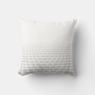 Almohada decorativa acento círculos blancos y gris