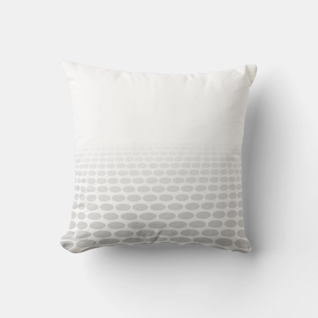 Almohada decorativa acento círculos blancos y gris (Anverso)