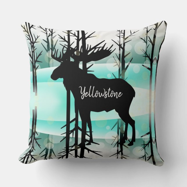 Almohada decorativa-Alce de Yellowstone (Anverso)