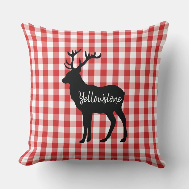 Almohada decorativa-Alce de Yellowstone (Anverso)