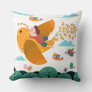 Almohada decorativa alta volante