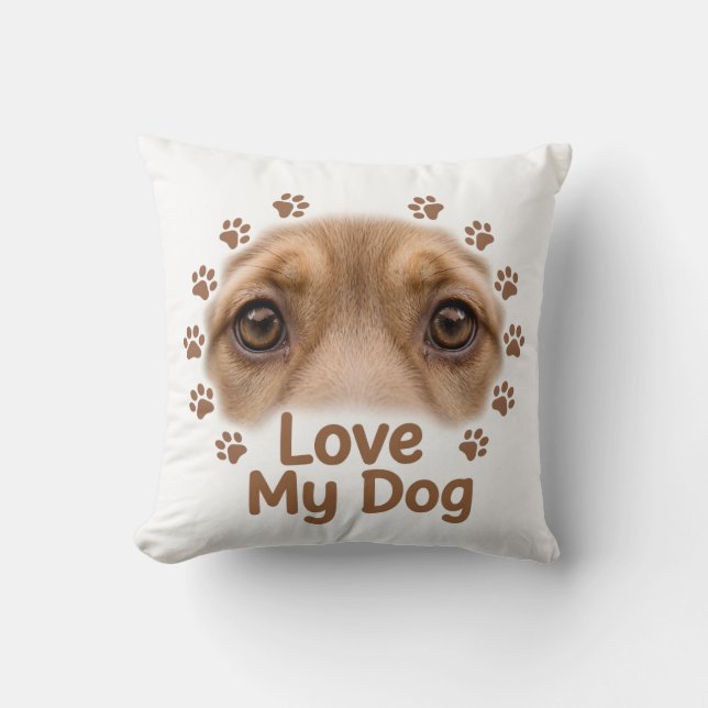 Almohada Decorativa Ama a Mi Perro (Anverso)