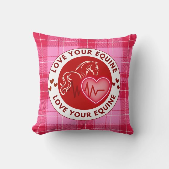 Almohada decorativa Ama a tu equino (Anverso)