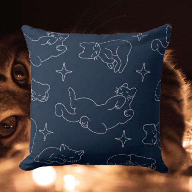 Almohada Decorativa Amante de Gatos Dormilones – P (Subido por el creador)