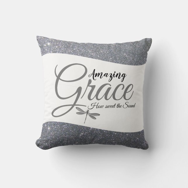 Almohada decorativa Amazing Grace con brillo de pl (Anverso)