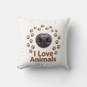 Almohada Decorativa 'Amo Los Animales'